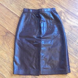 Burgundy Leather skirt